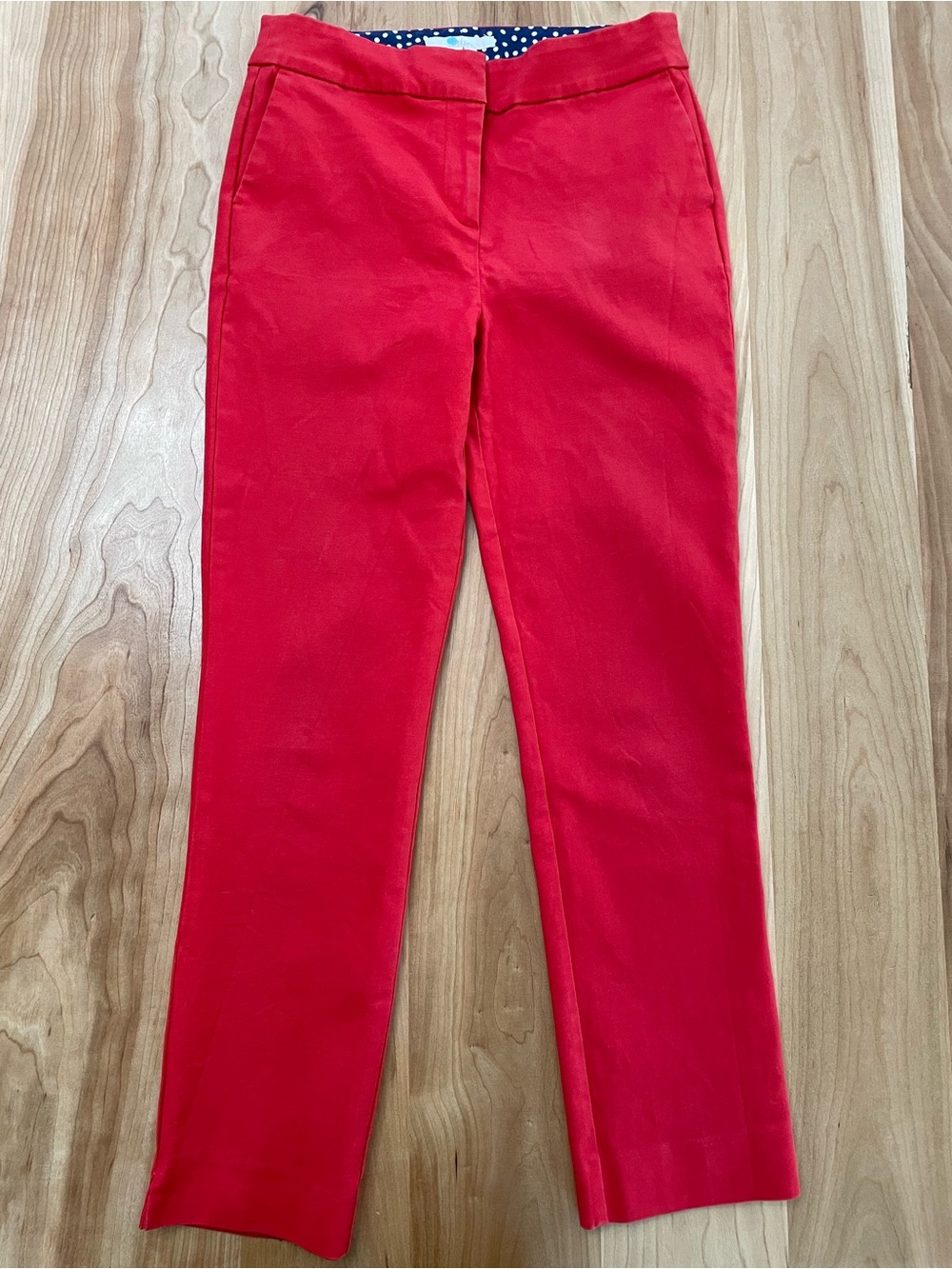 Boden Women’s Red Straight Trousers Ankle Pants  Stretch Size 2